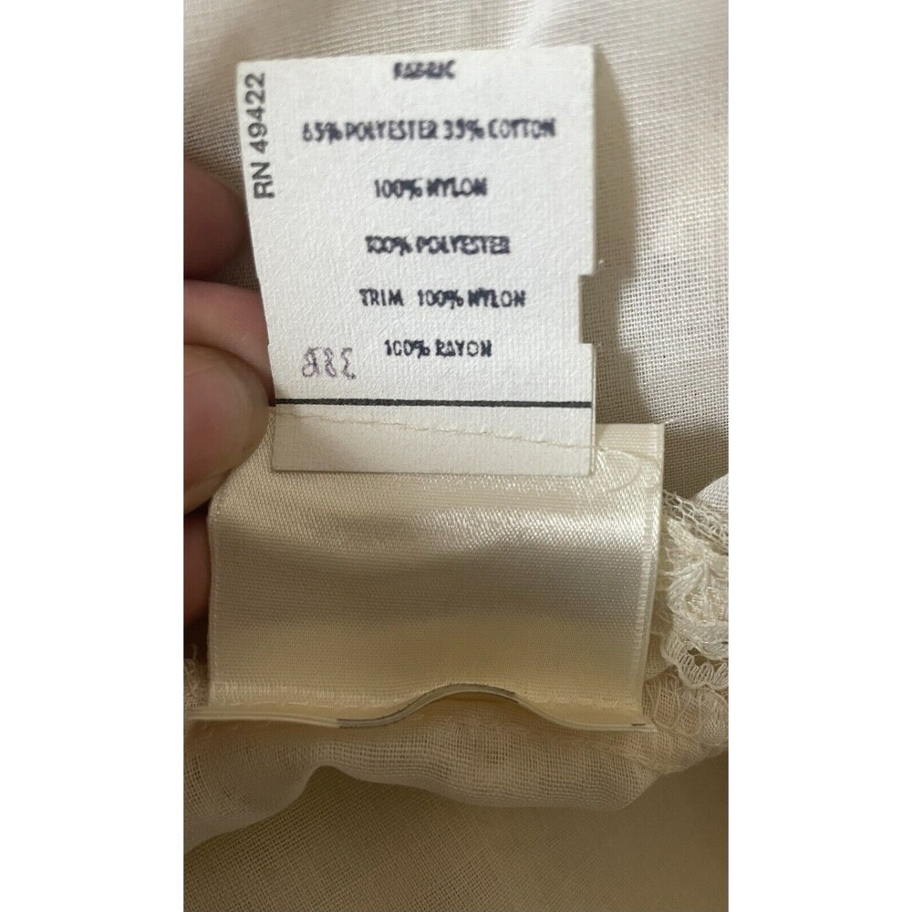 VTG Gunne Sax Blouse Top Victorian 70s Jessica’s Gunnies Ivory Cream Size 13 M/L - Picture 9 of 12